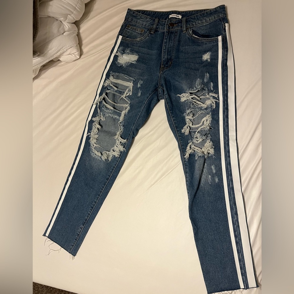 Cute Striped Fashion Nova Jeans